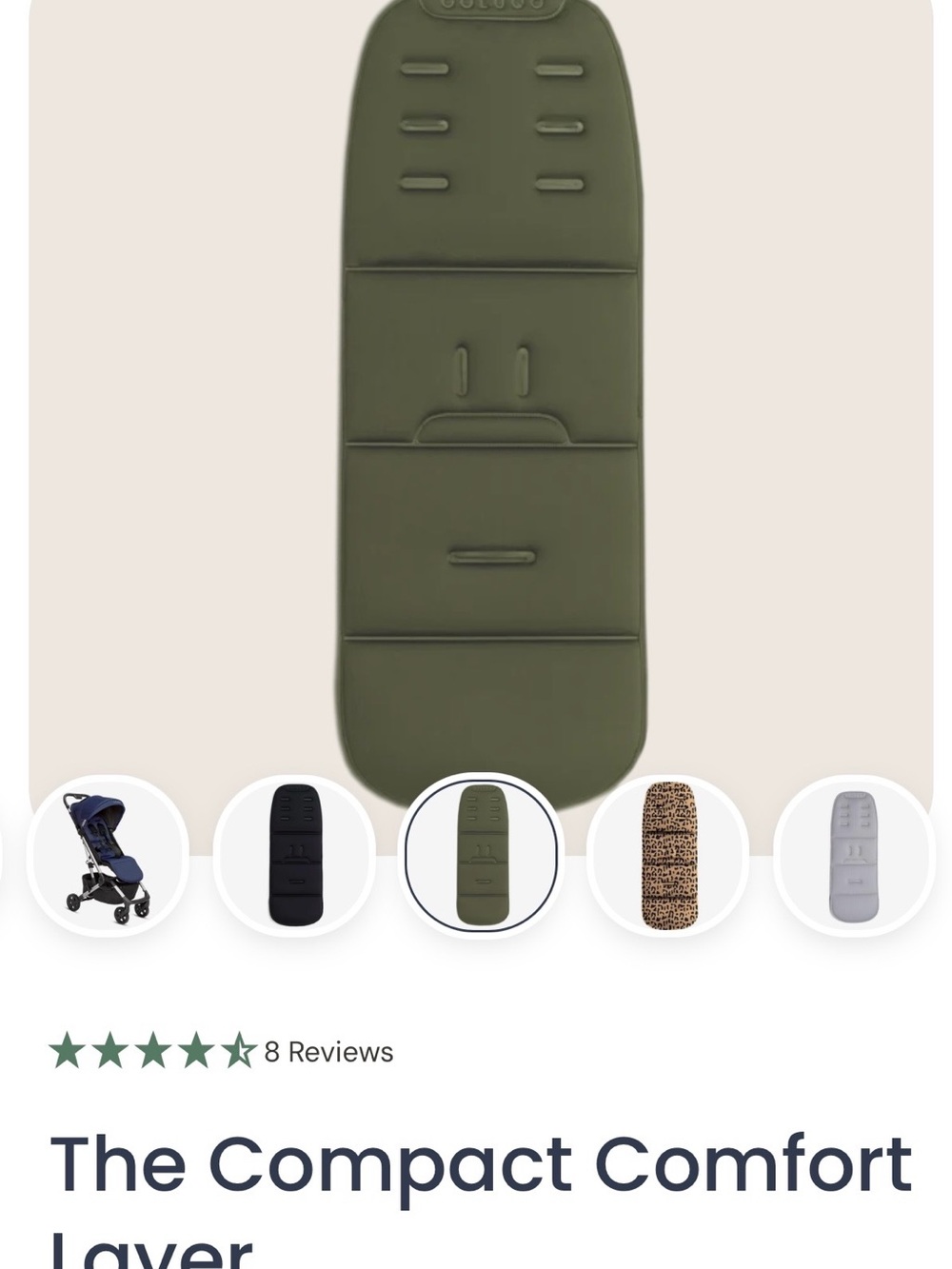 COLUGO NEW Compact Comfort Layer Olive Green Cushion Insert